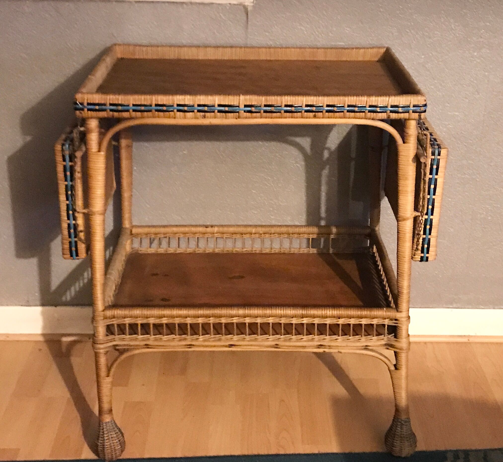 1950s rattan dessert