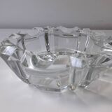 Ancien cendrier rond verre cristal transparent (vintage)