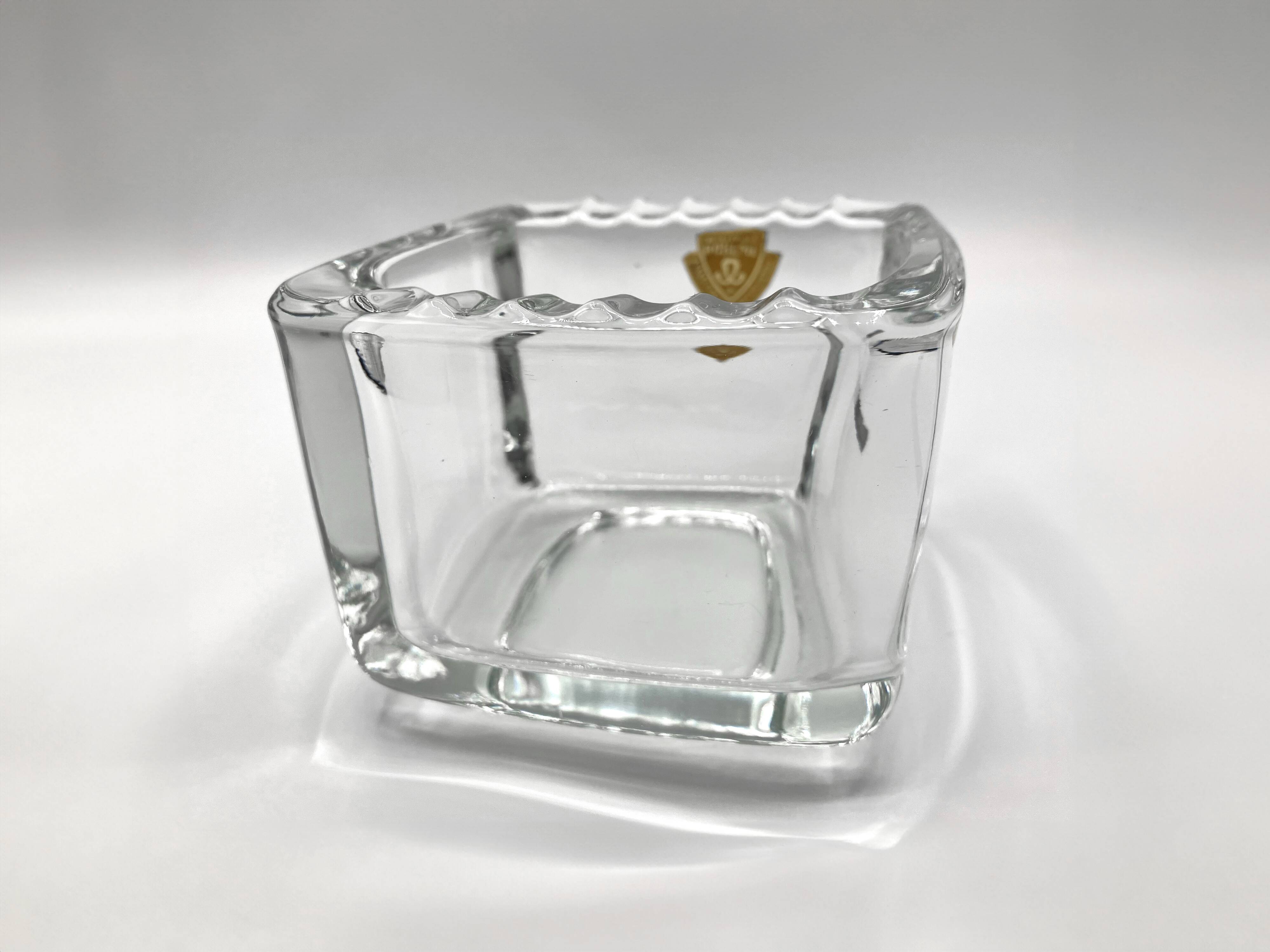 SKLO UNION Ashtray with pestle • 1960 • Czechoslovakia • Pressed glass