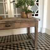 Old wooden farm table