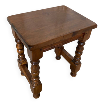 Vintage Solid Oak Nightstand #D545