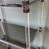 70s shelf in plexiglas and smoked glass