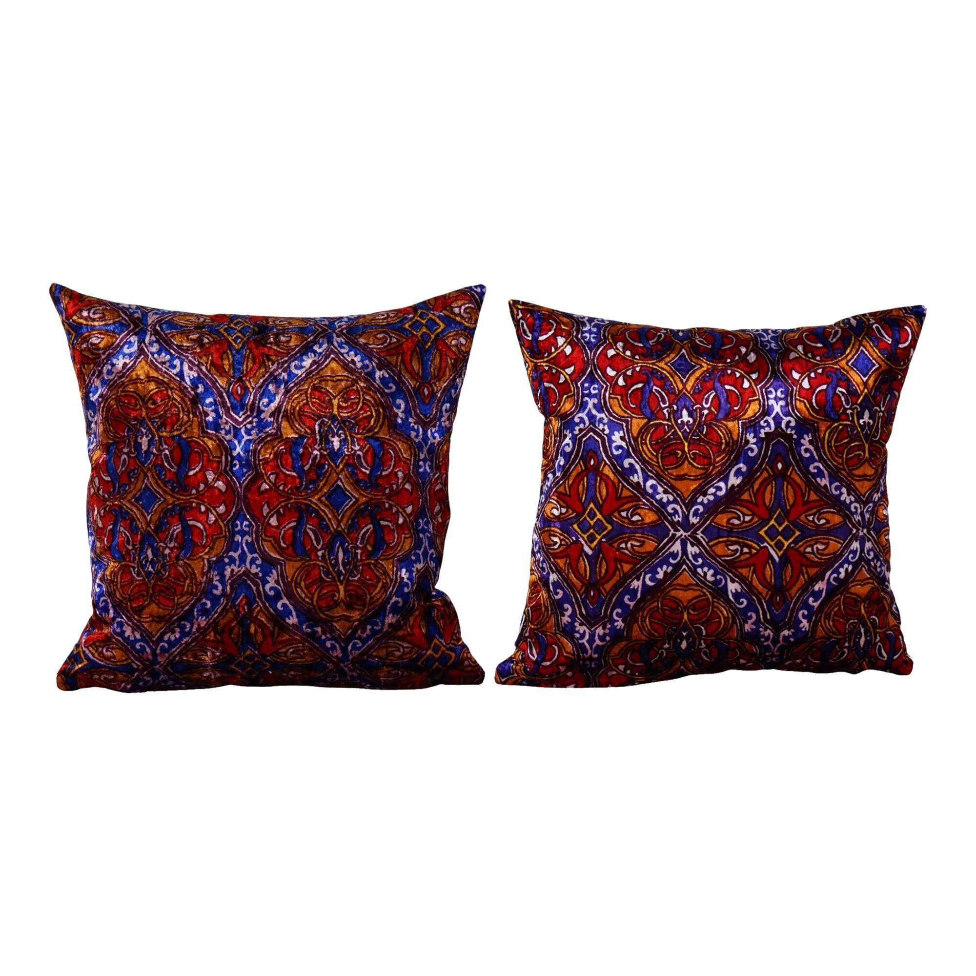 Set of 2 vintage Turkish cushion covers 51x51 cm