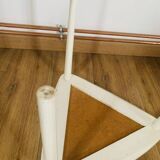 table basse tripode blanche et bois Arthur Umanoff
