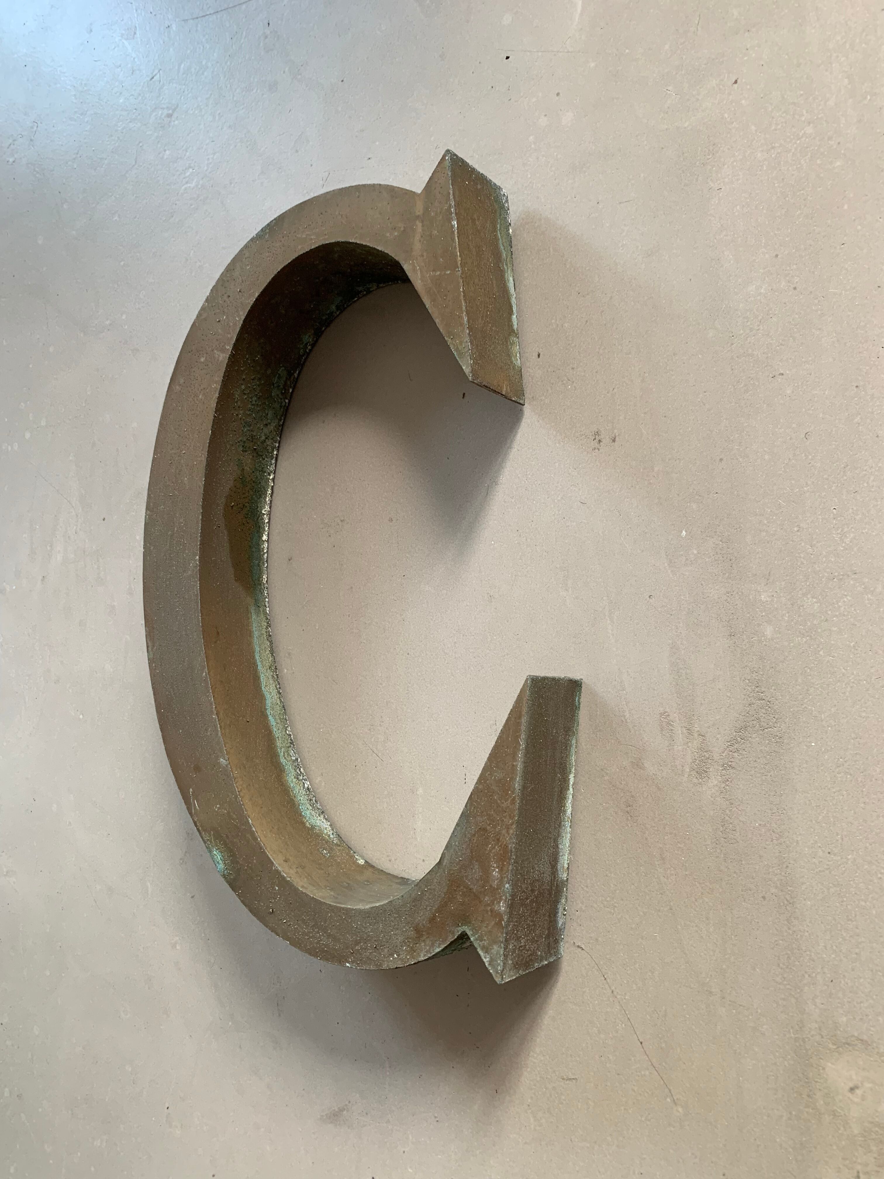 Old Sign Letter C