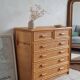 Commode en rotin vintage circa années 70