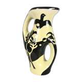 PICHET (GRAND MODELE) IN CERAMIC YEARS 50 A DECOR D HIRONDELLES 36.5 CM