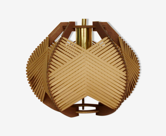 Lampe camel tissée à suspendre