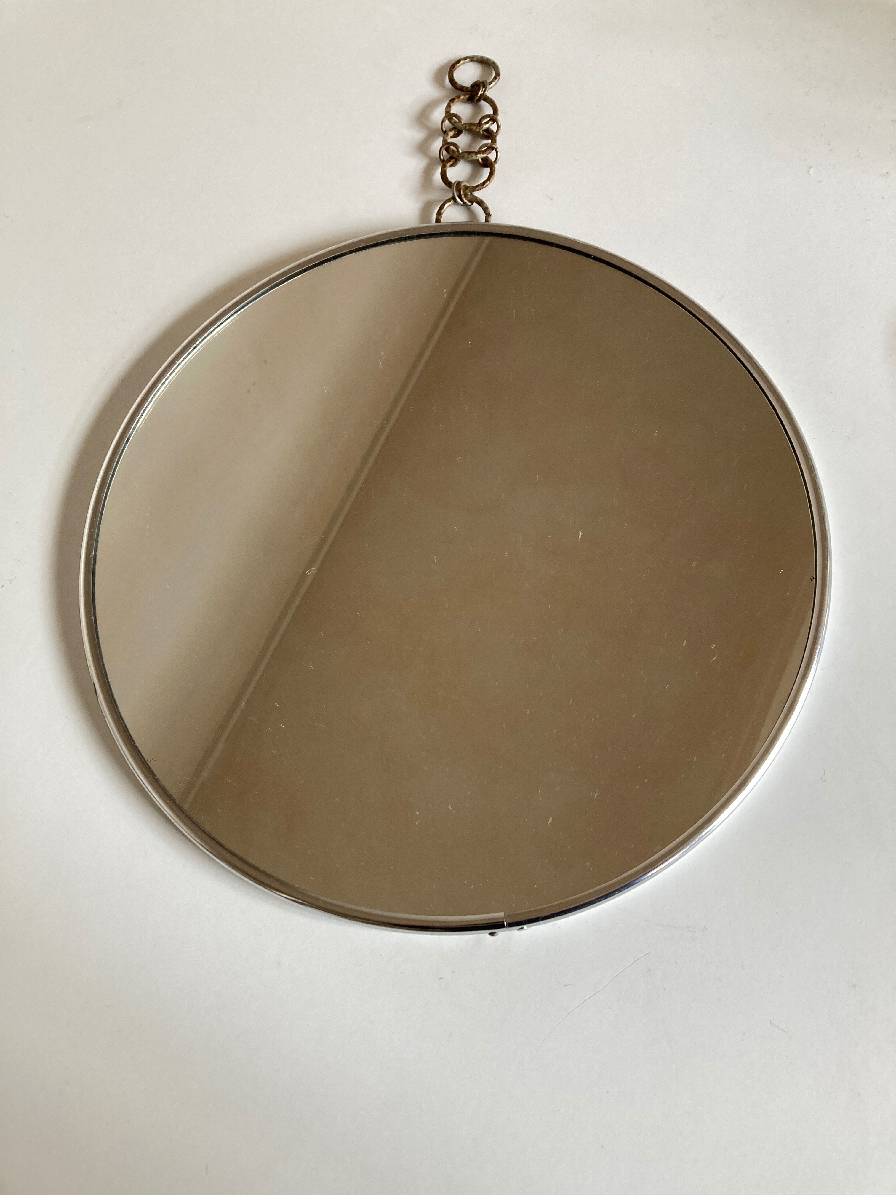 Mirror 1960 golden brutalist chain