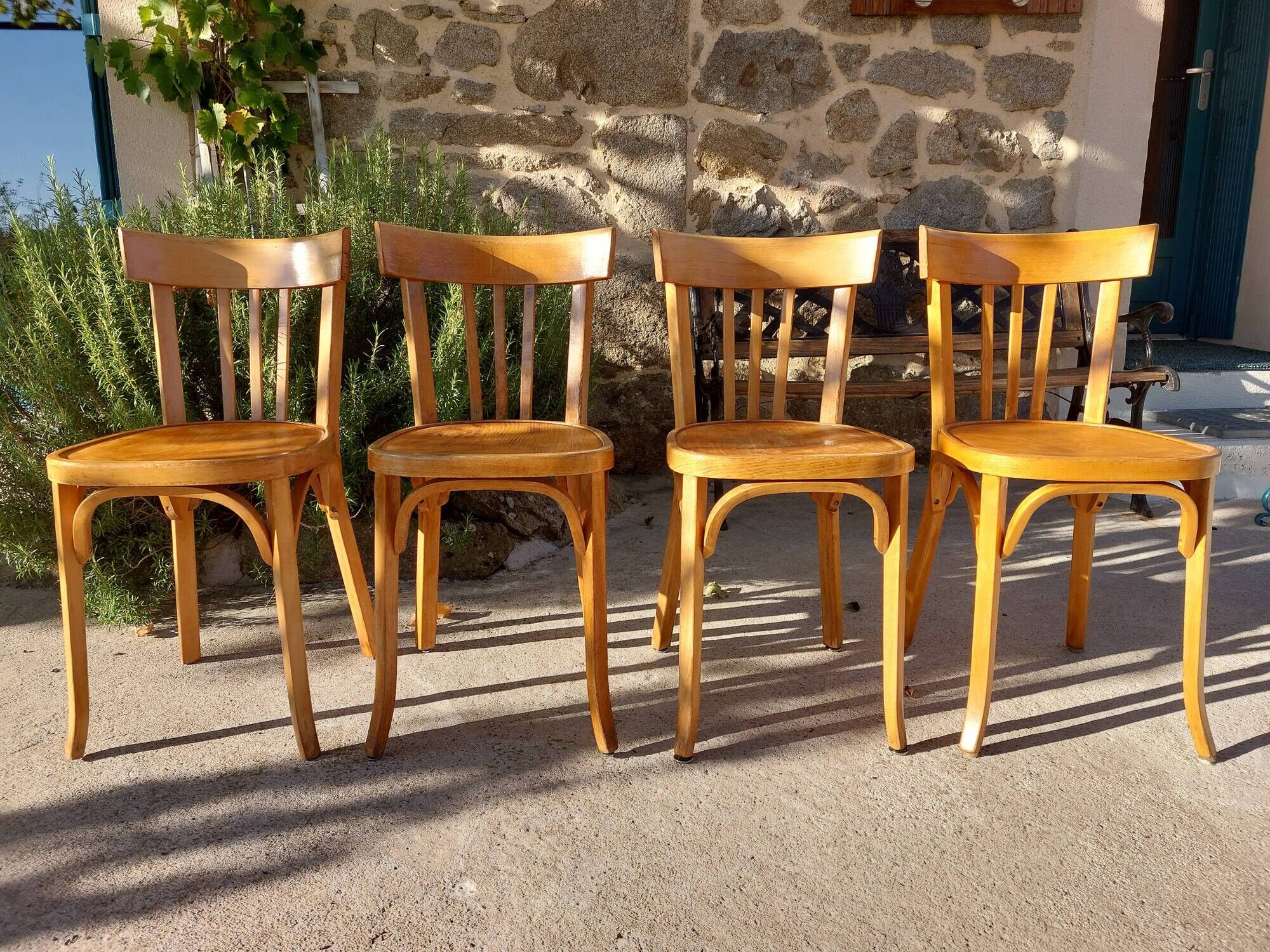 4 vintage Baumann bistro chairs
