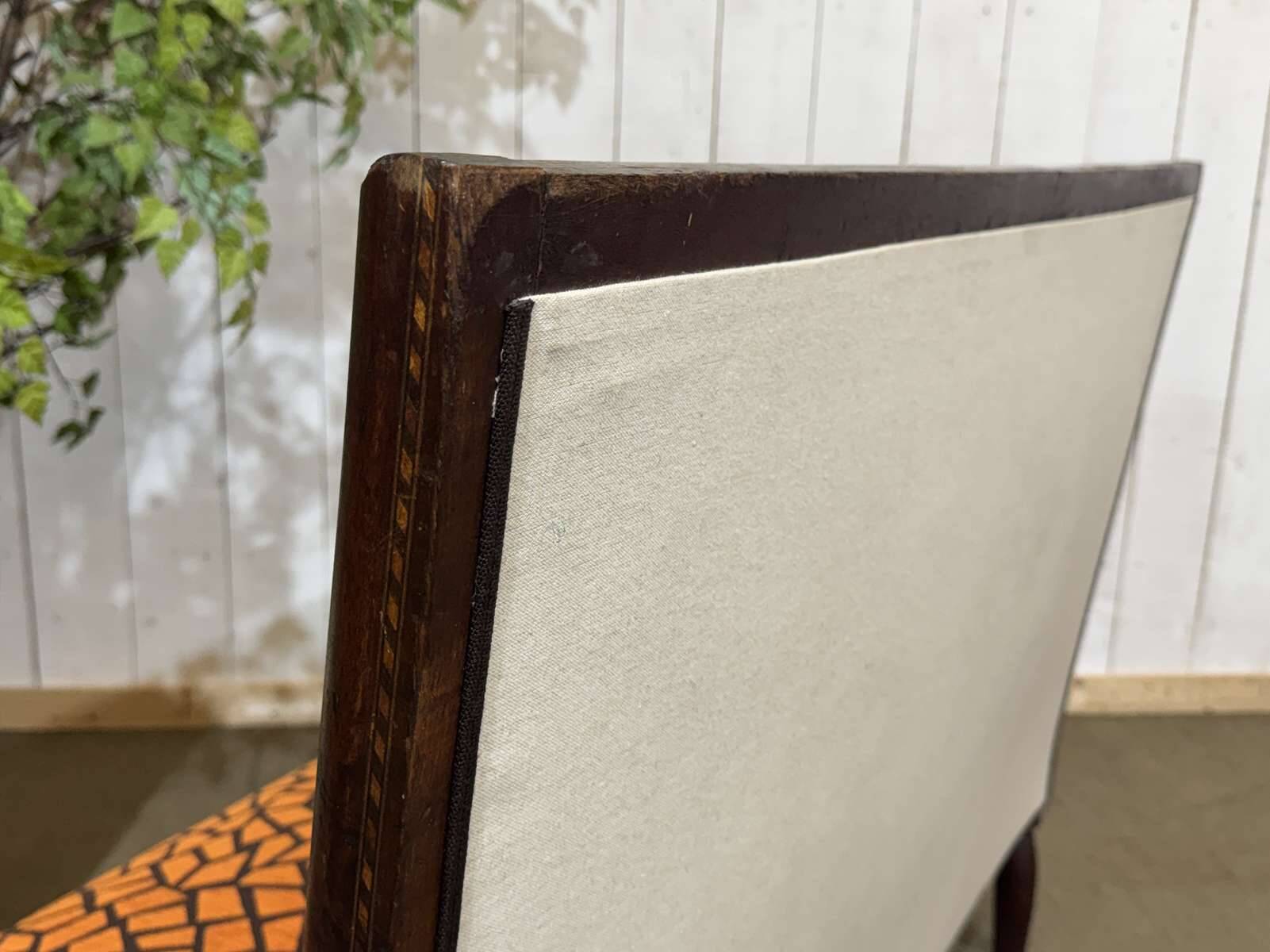 1930s bistro bench, upholstery and fabric completely redone.