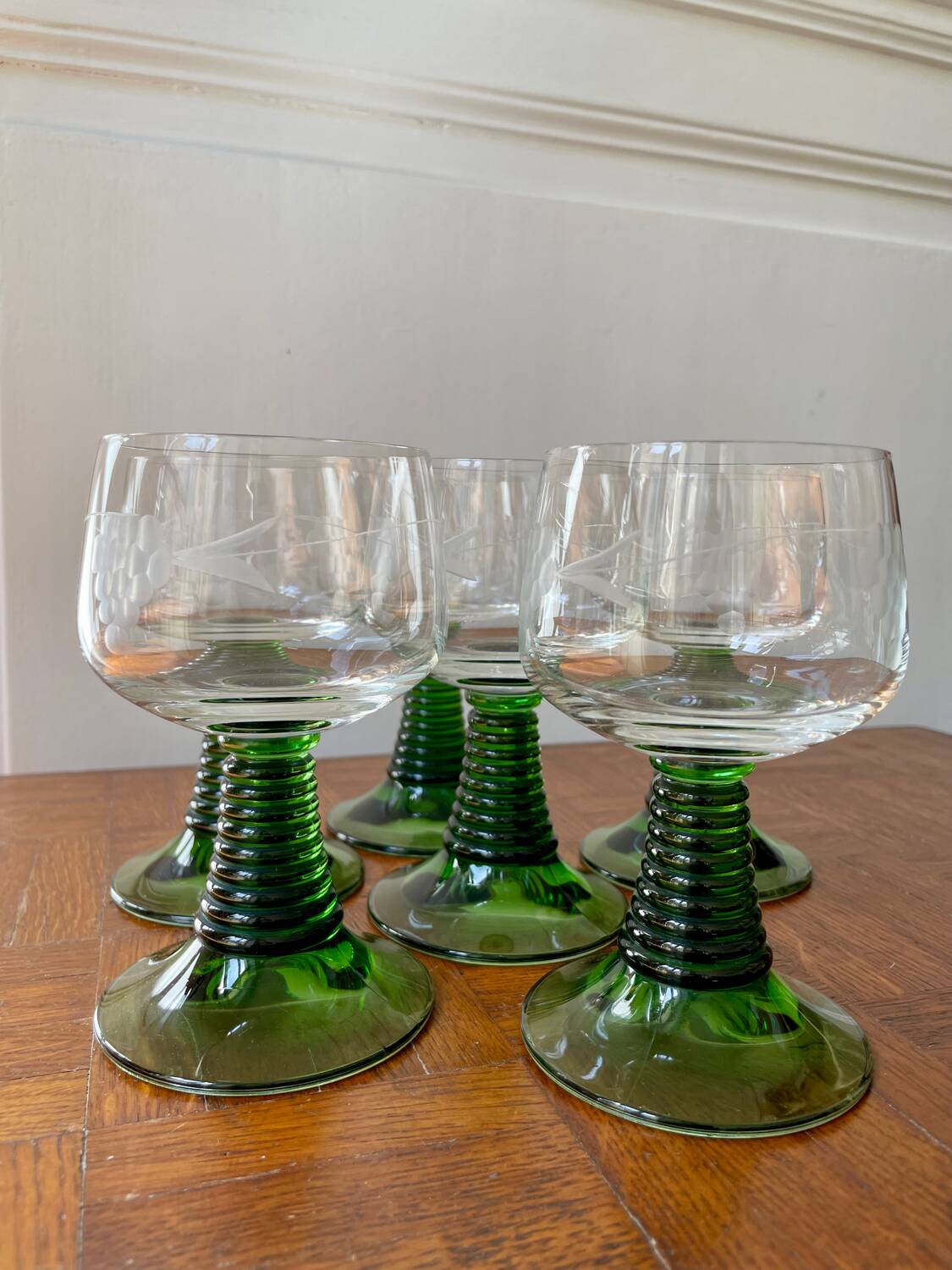 Set of 6 Alsatian wine glasses