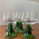 Set of 6 Alsatian wine glasses