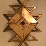 Brutalist sculptural wall lamp by Paul Moerenhout