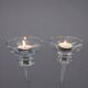 Pair of blown glass candle holders – Sleek design – Pedestal candlesticks