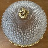 Antique diamond point glass ceiling light