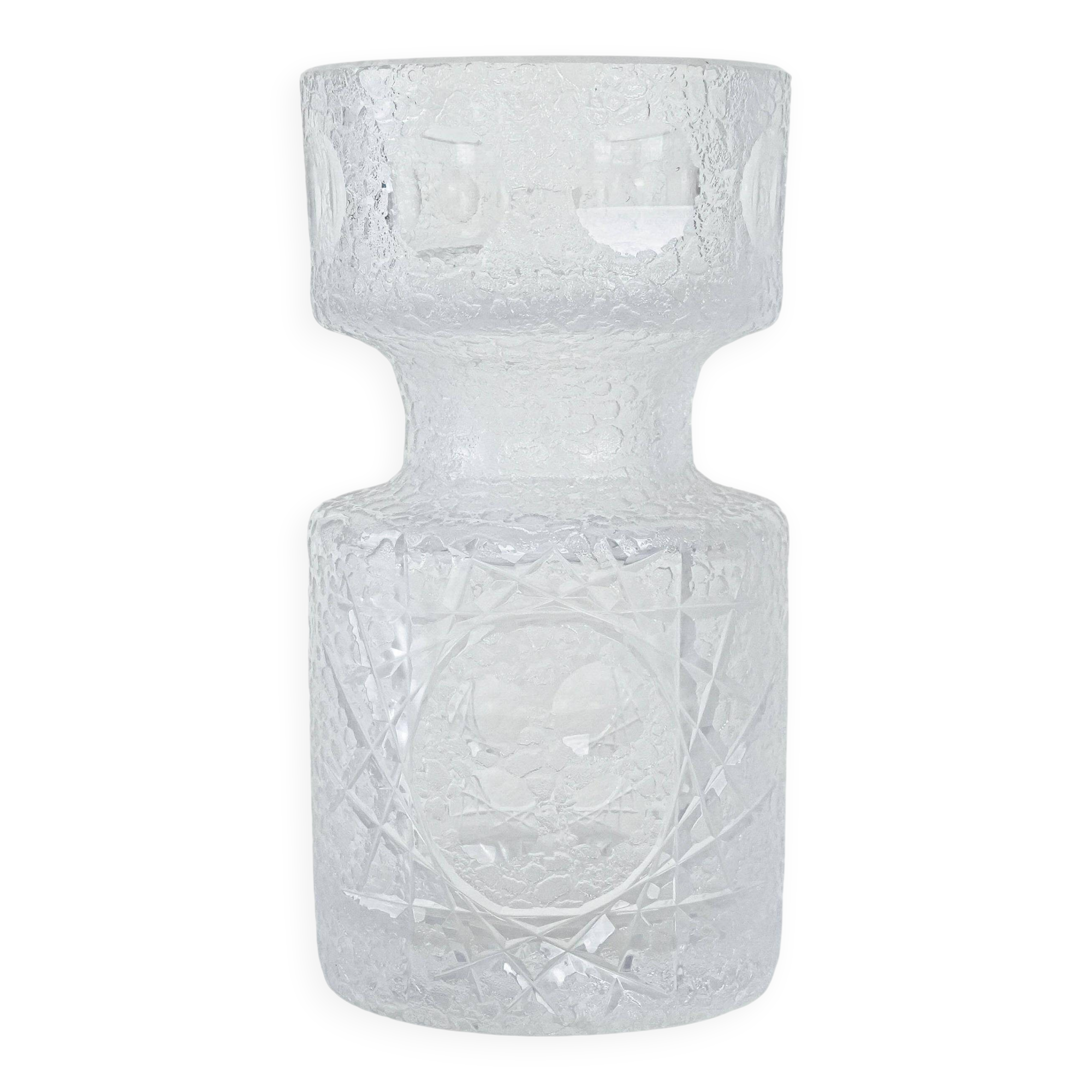 Glass vase, Scandinavian design, 1960s, manufactured in Denmark