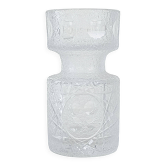 Glass vase, Scandinavian design, 1960s, manufactured in Denmark