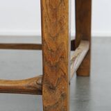 Square Antique Elm Dining Table