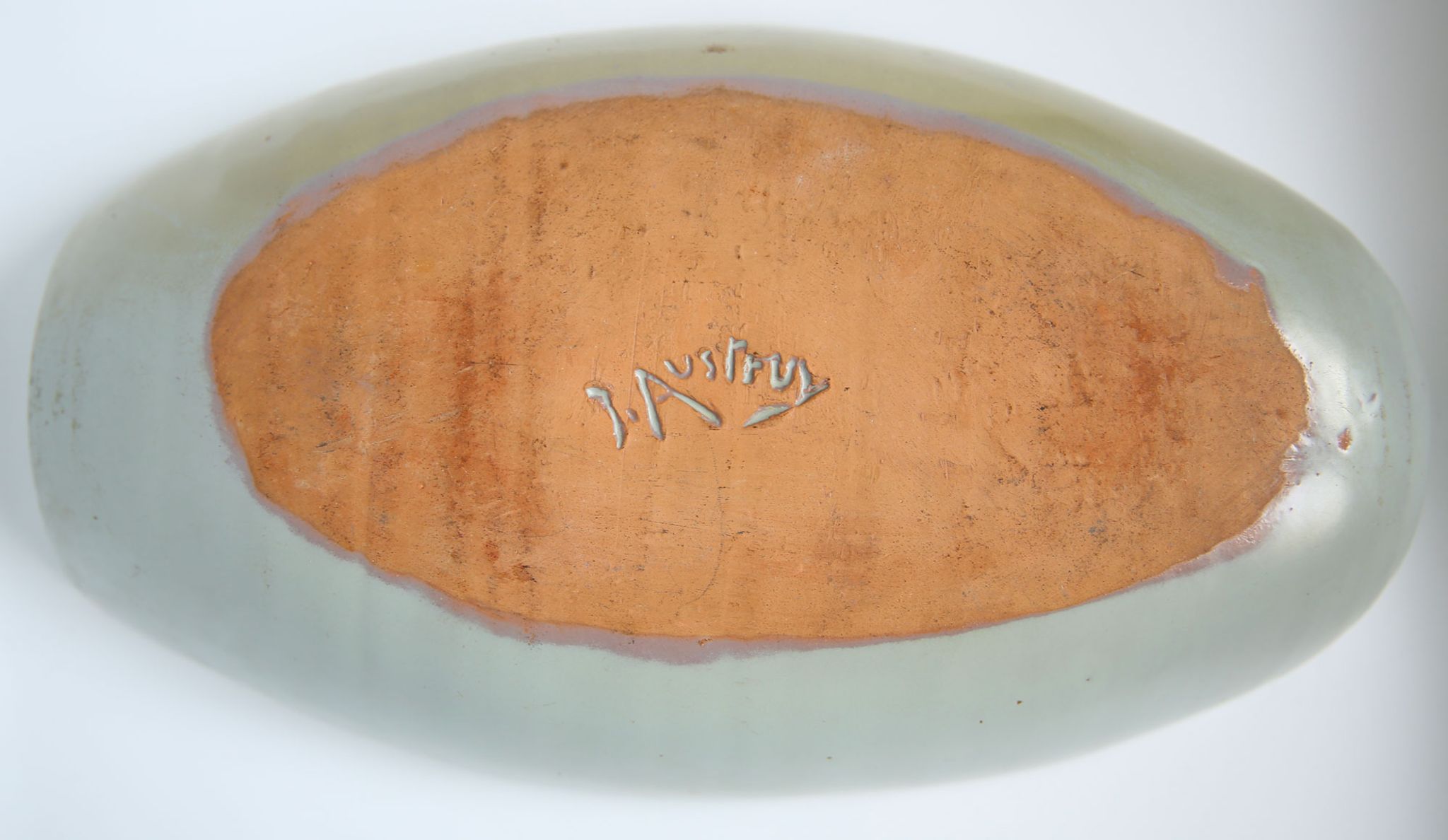 Dish or large grey pocket empty in the Scandinavian style of Jean Austruy in Vallauris