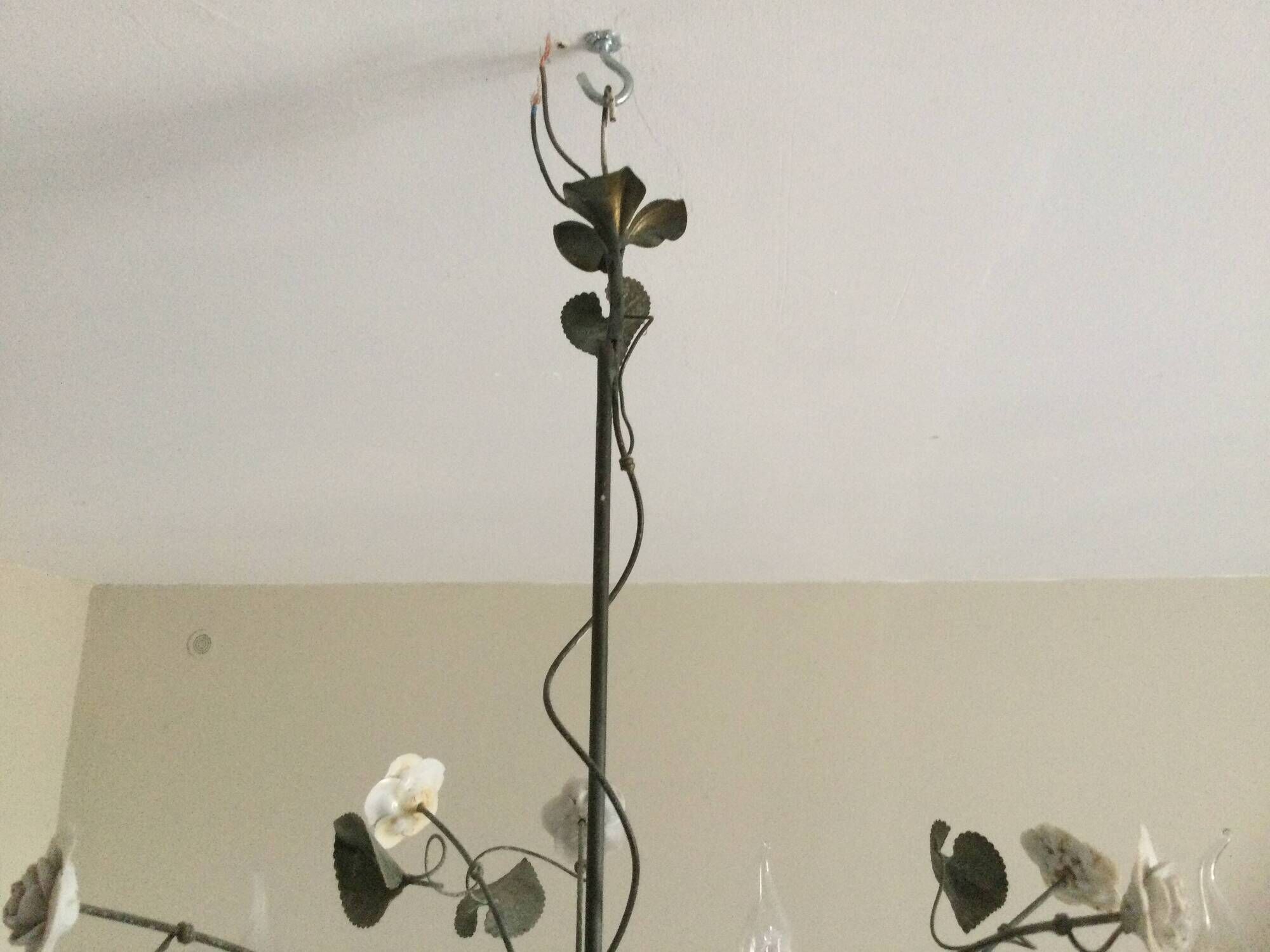 Antique metal chandelier