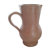 Beige stoneware pitcher 70's