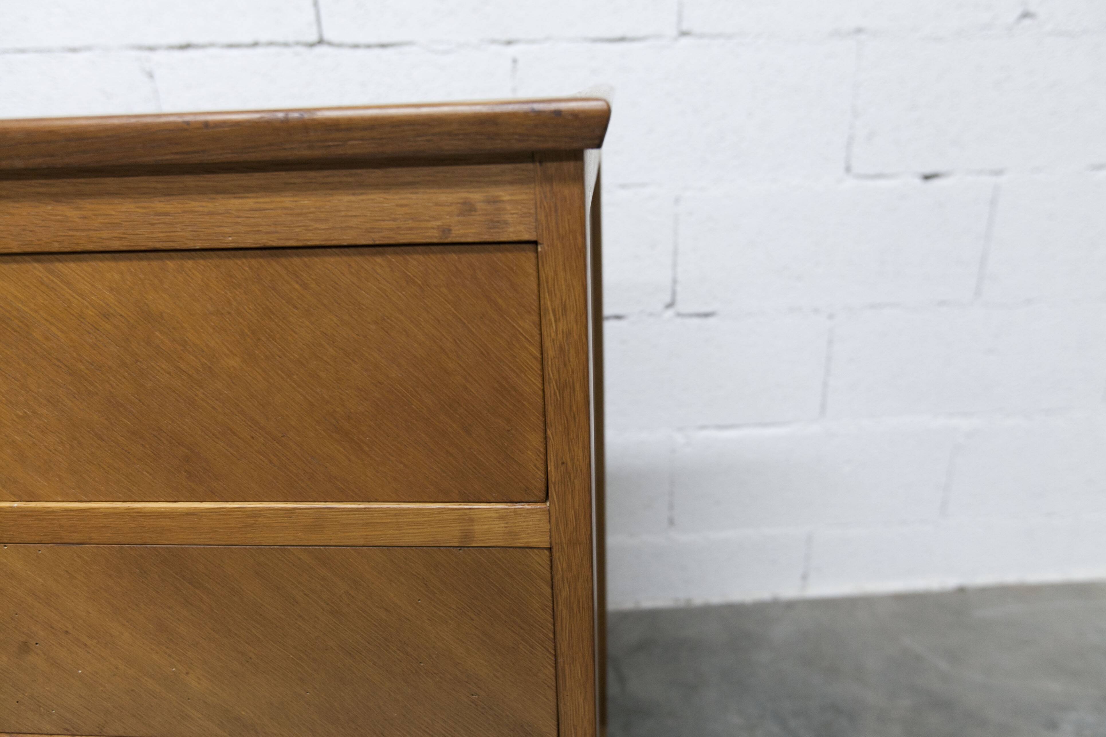 Scandinavian chest of drawers 1960 light oak clean and solid