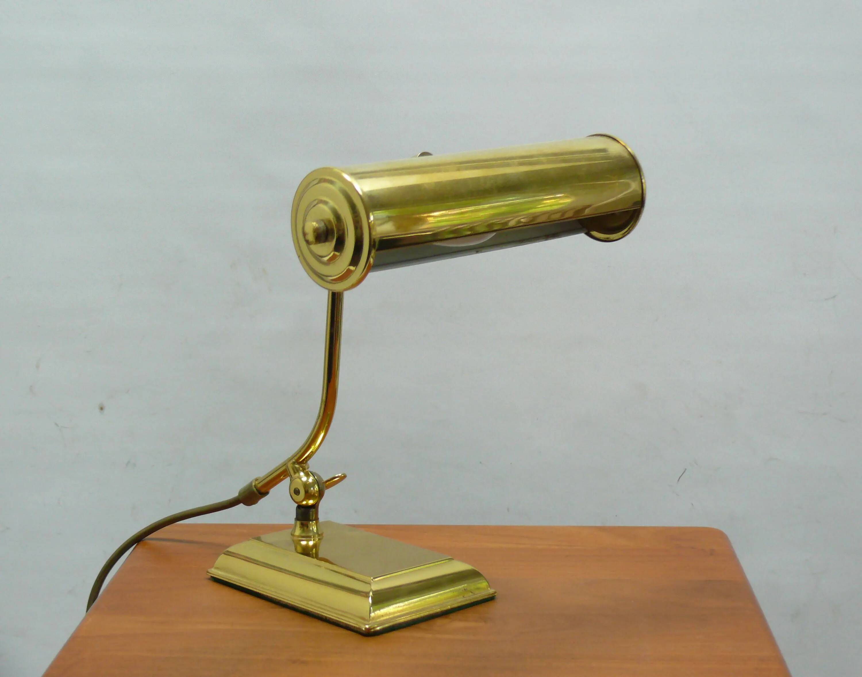 Lampe de piano en laiton, Sölken, années 1970