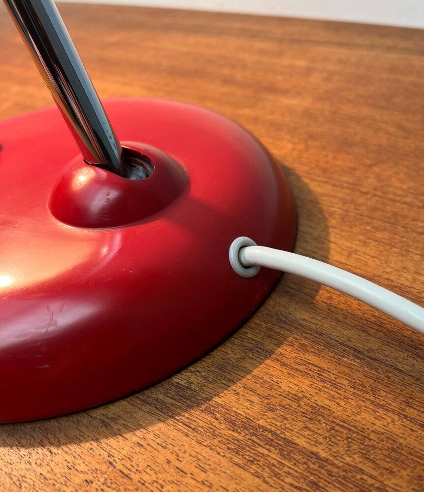 Red German table lamp mid-century 6786 by Christian Dell for Kaiser Idell, 1960s