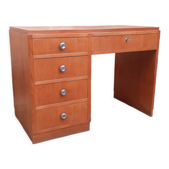 Bureau vintage années 40 en chêne clair