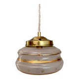 Vintage globe suspension in frosted glass