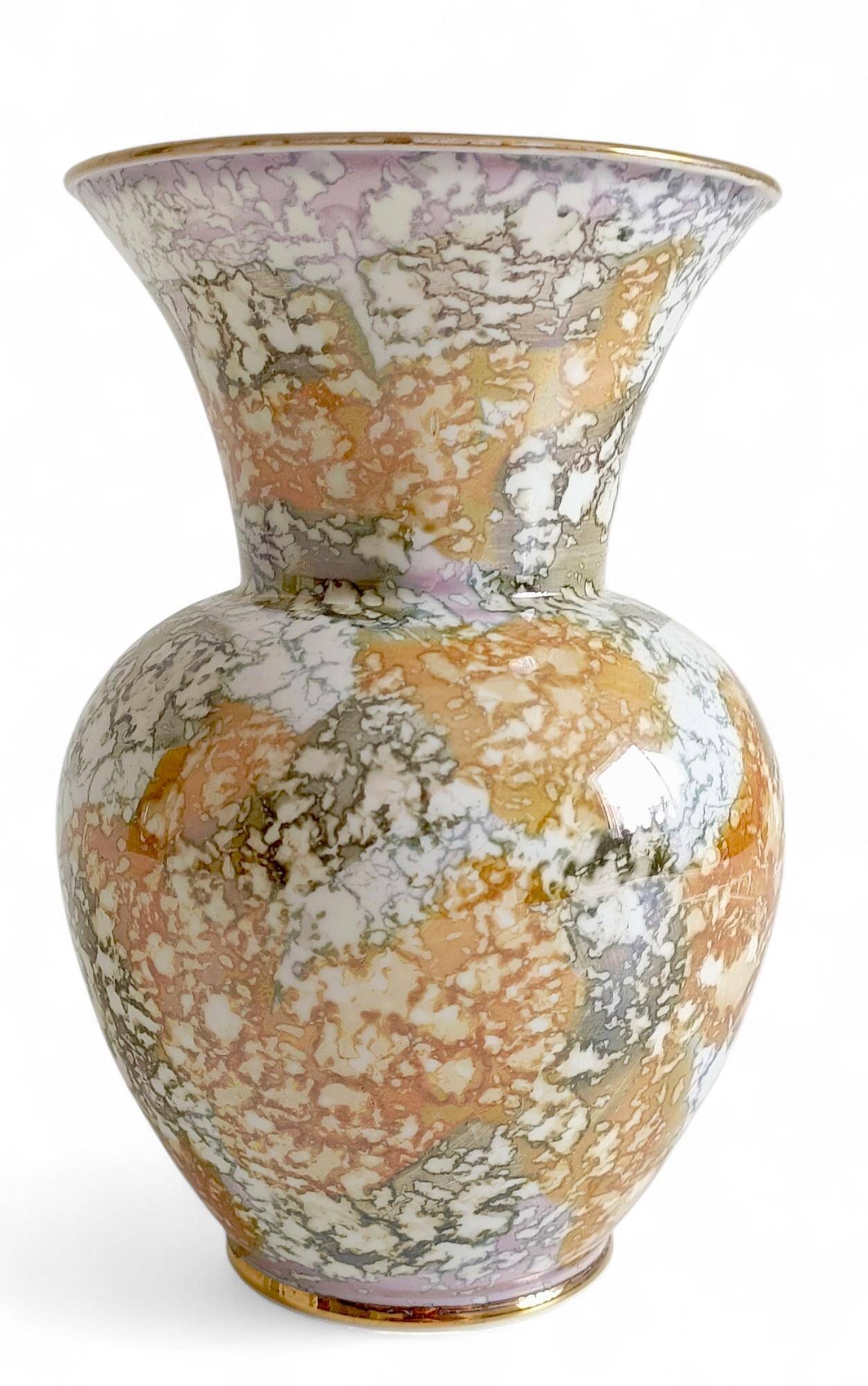 Mid-Century Modern Handmade Porcelain Vase by Hispania CH, 1970s