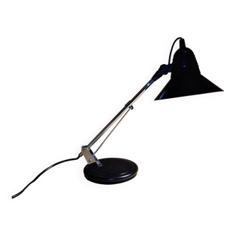 Black desk lamp Aluminor 1980s