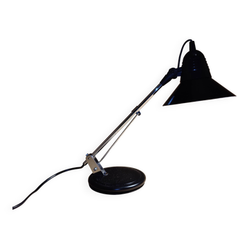 Lampe de bureau noir Aluminor années 80