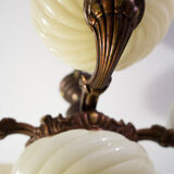 Antique center bowl chandelier