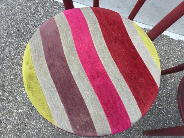 Set de 4 chaises bistrot viennoise bois courbé