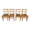 Série de 4 chaises de bistrot vintage 1950