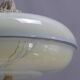 Art Deco rod pendant lamp with brass suspension and decorative glass shade