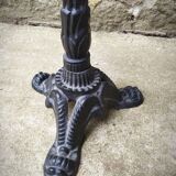 Small pedestal table in marble and cast iron