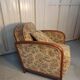 Art Deco armchair with system - original floral velvet fabric