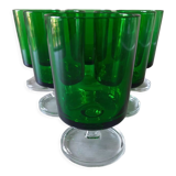 Set of 6 glasses 70s