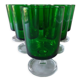 Set of 6 glasses 70s