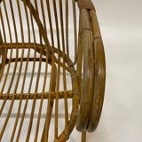 Vintage rattan chair by Dirk van Sliedregt Rohe Noordwolde 1960 from the Netherlands