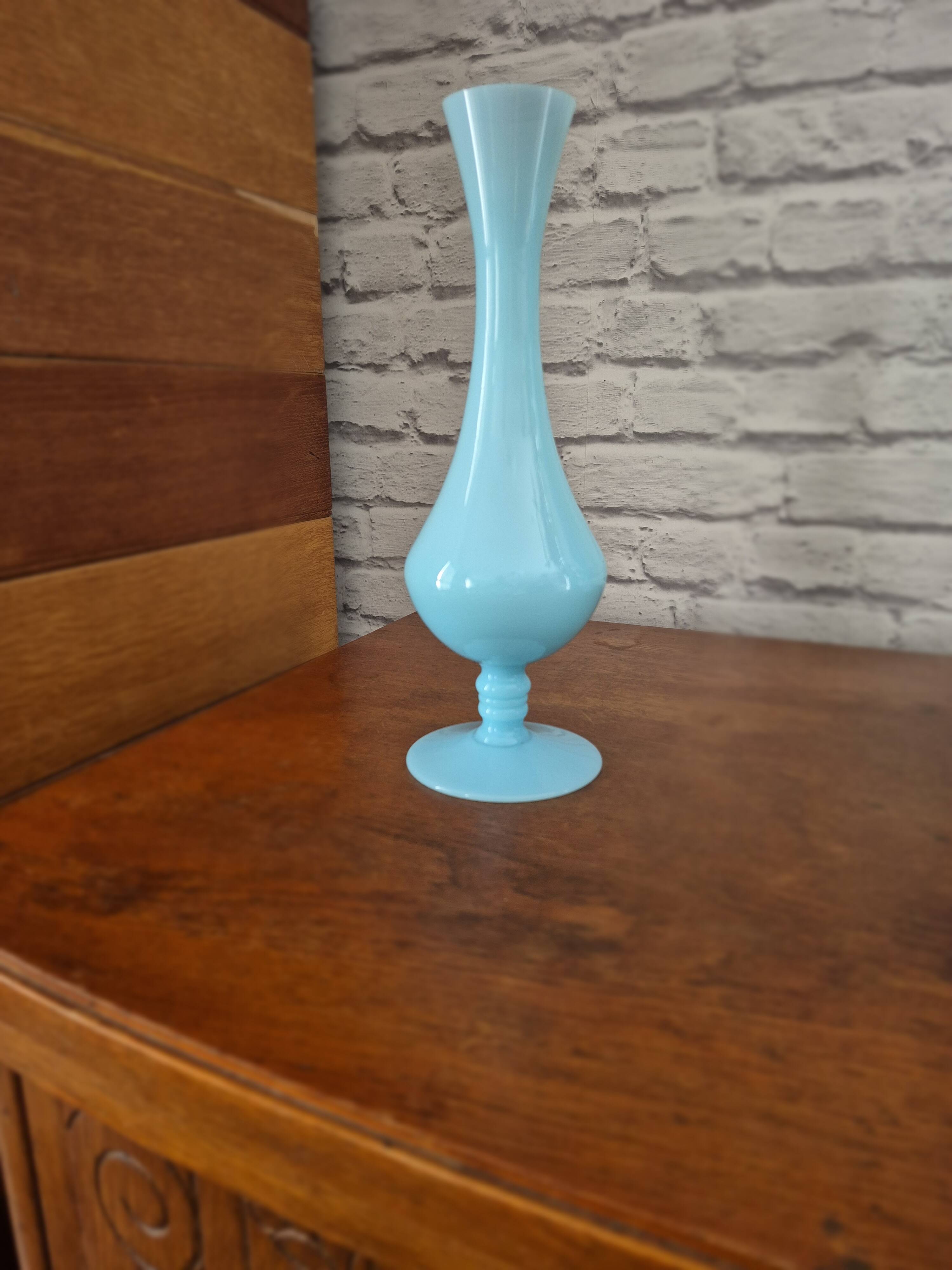 Vintage sky blue opaline vase
