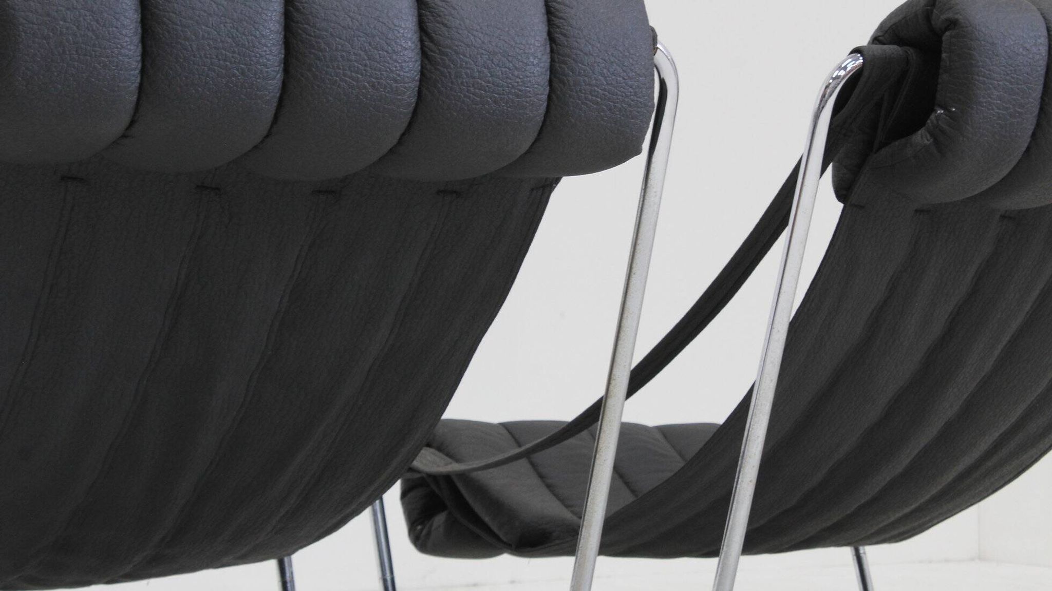 Vintage chrome lounge chairs by Corsini & Wiskemann for Cinova, 1970s set of 2