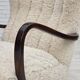1960s, Danish high-back armchair, genuine sheepskin, reupholstered.