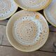 Set of 6 deep plates in stoneware Niderviller model Fauve from the 1960s.