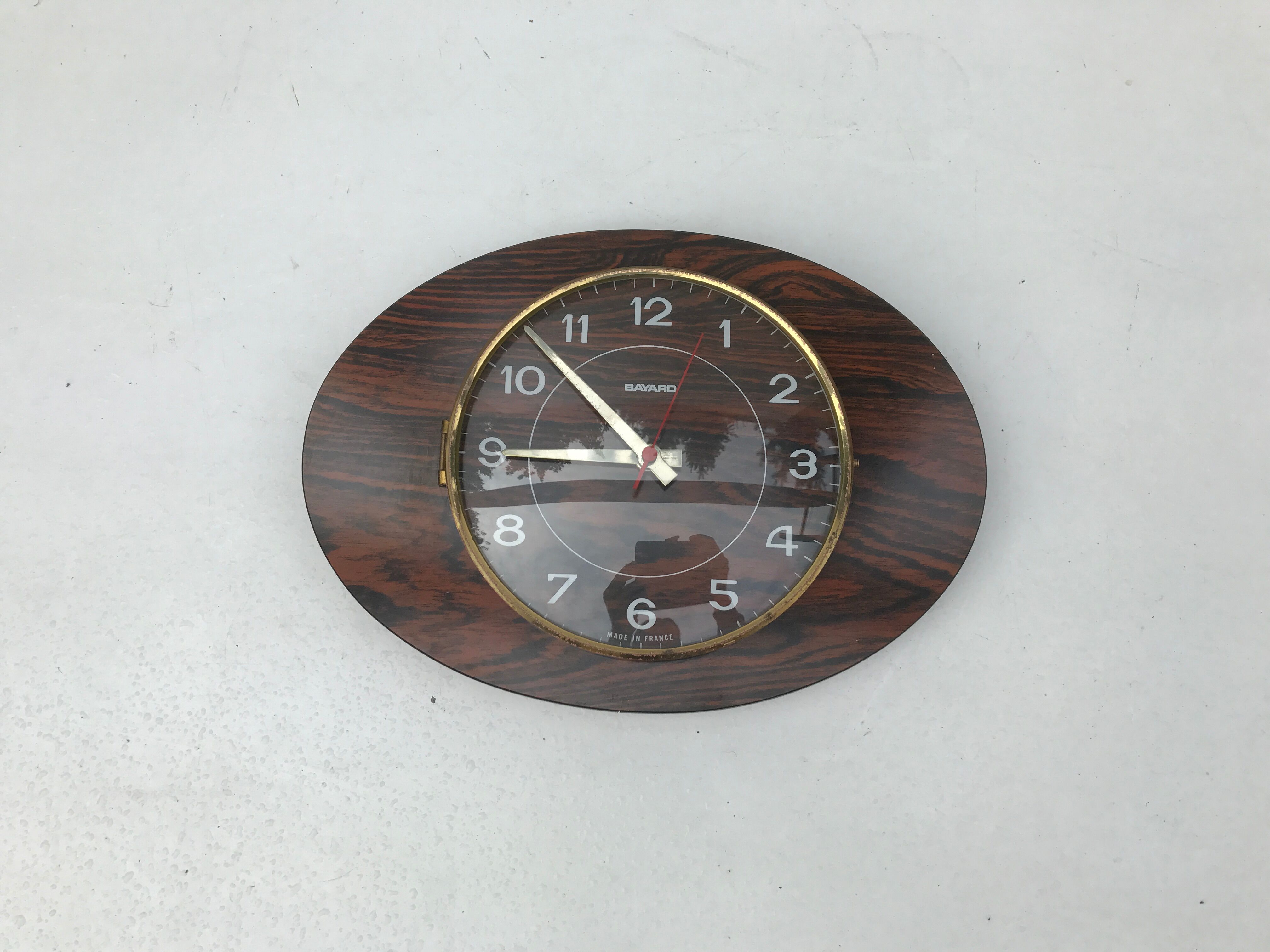 Clock old bayard in formica of the 1950s vintage