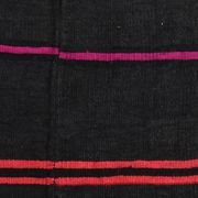 5x7 Grey & Black Striped Vintage Kilim Rug, 155x229Cm
