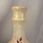 Magnificent vintage vase signed Simon-D – Glazed ceramic with floral decoration.